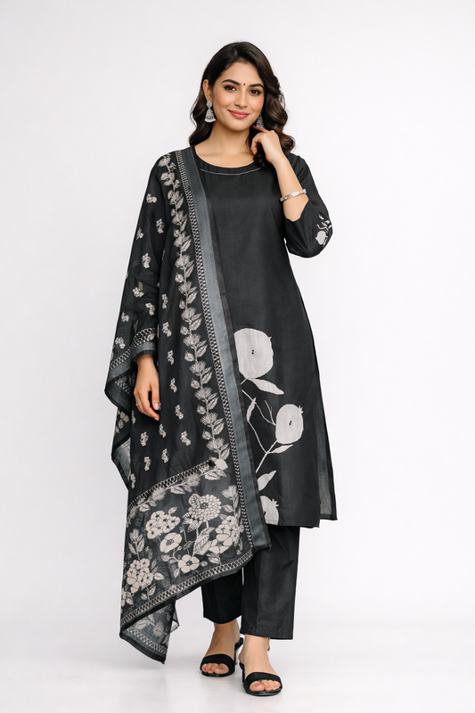 Black 3 piece kurta set